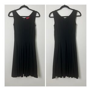 LAVIA Black Made In Italy Fit & Flare Sleeveless Ponte Knit Skater Dress Size 8